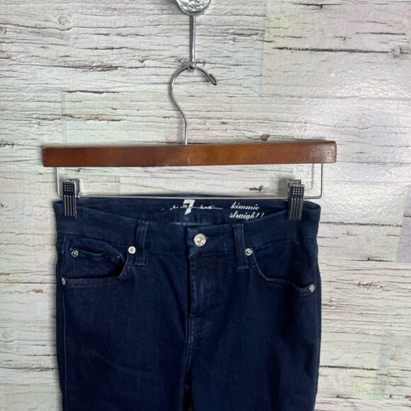 7 For All Mankind Blue Straight Leg Jeans size 25 - Picture 3 of 9